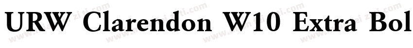 URW Clarendon W10 Extra Bold字体转换